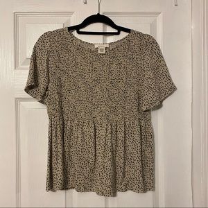 Black and Tan Dalmatian print shirt